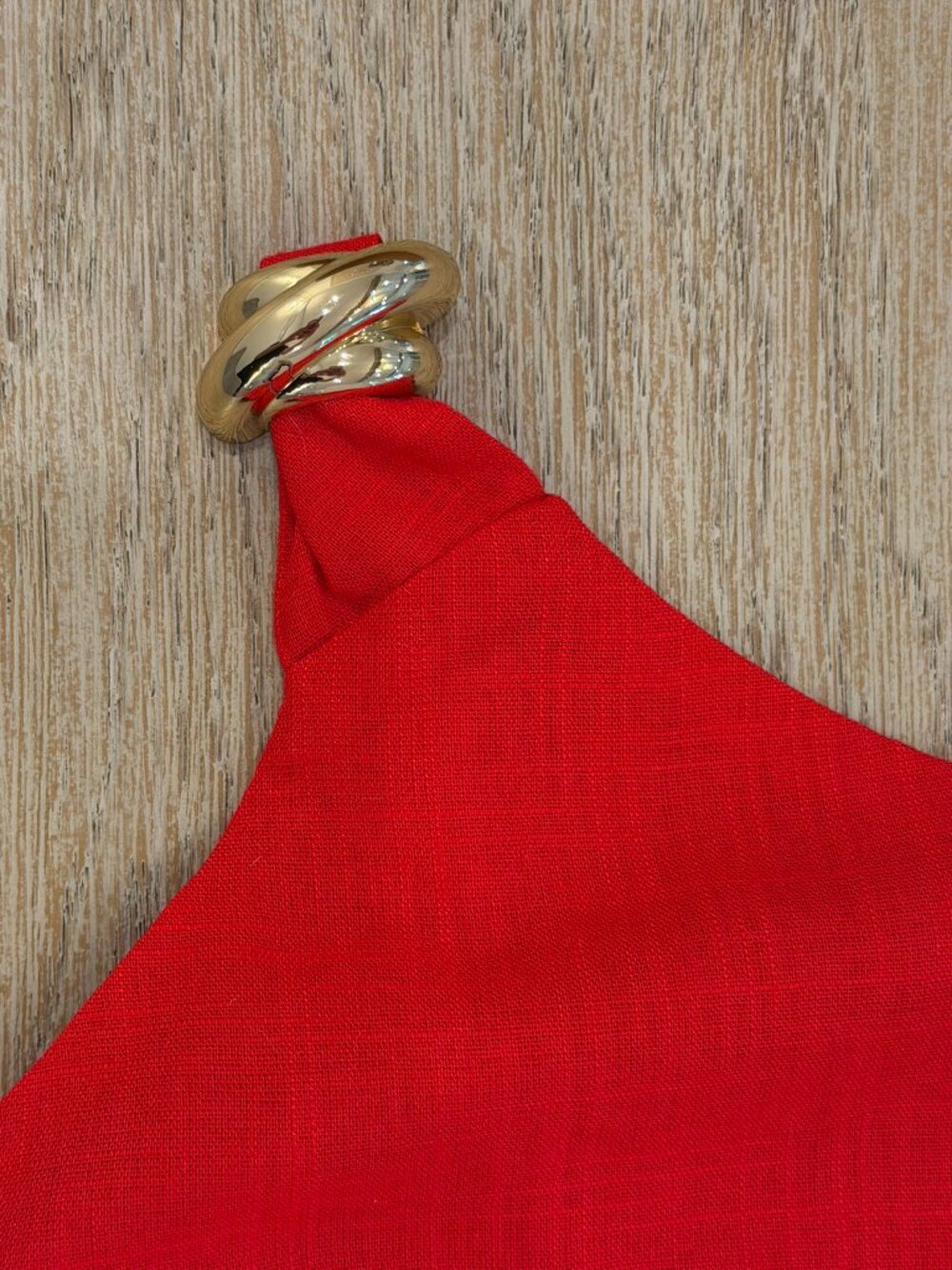 Hyacinth House Red Linen Dominica Midi Dress - Like New - Picture 6 of 9